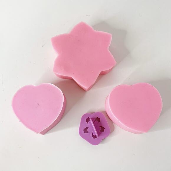 Silicone Mold Lot Of 3 Heart Snowflake Mould Wax Soap Chocolate Resin Clay - Picture 6 of 11
